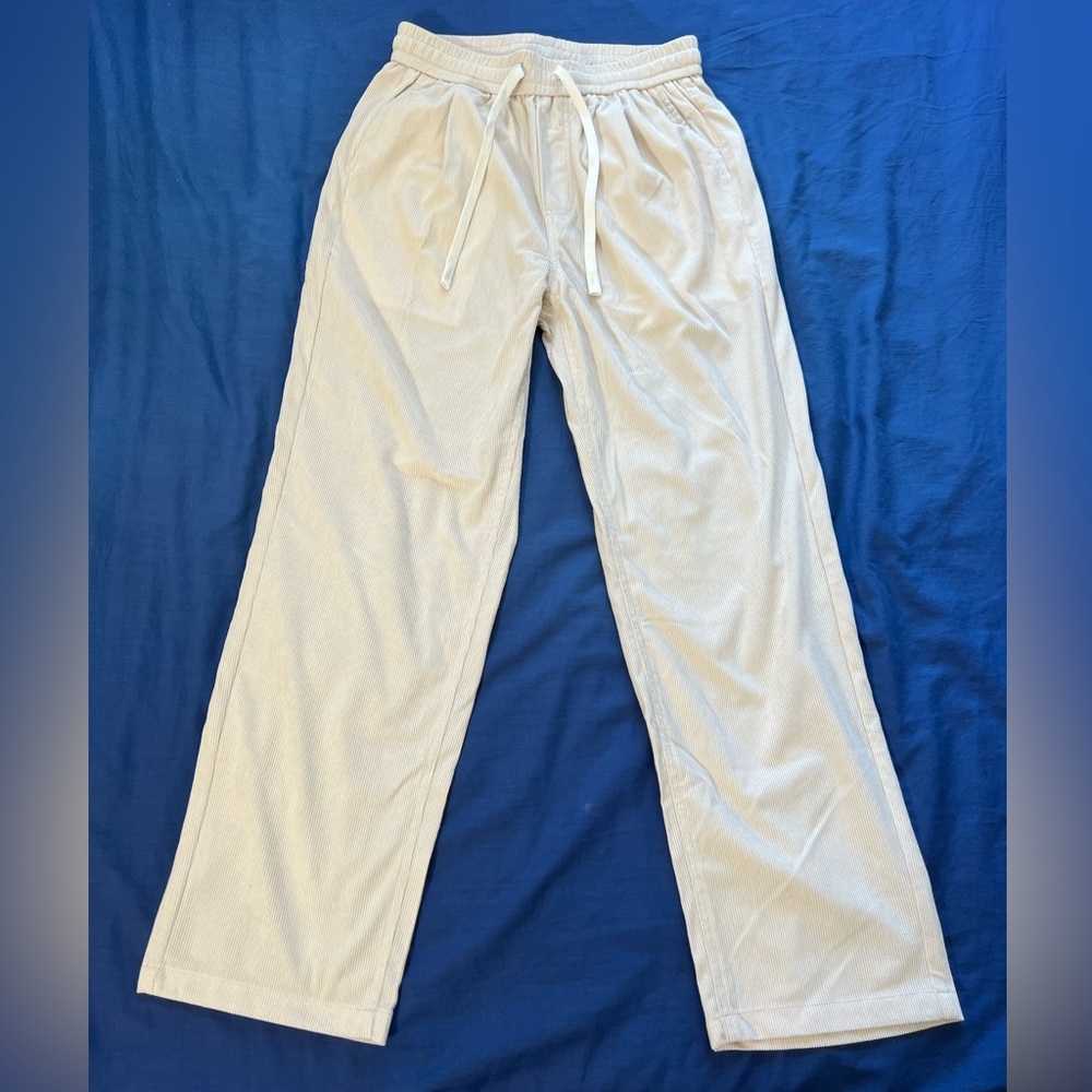 Men's Cream Corduroy Pants